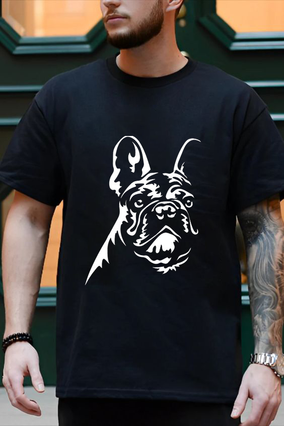 Мъжка тениска French Bulldog Face DTF