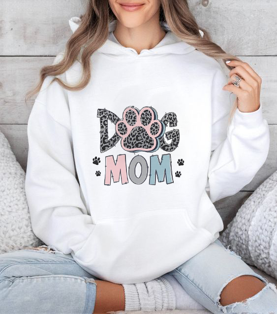 Дамски суитшърт Dog mom with color DTF