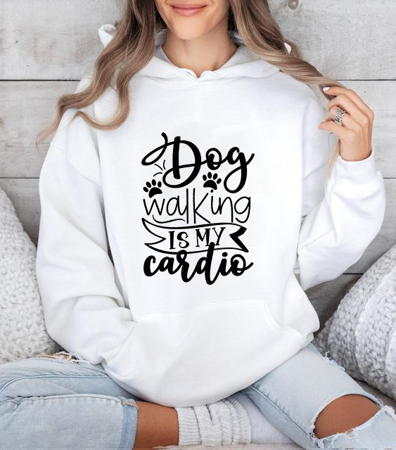 Дамски суитшър Dog walking is my cardio DTF