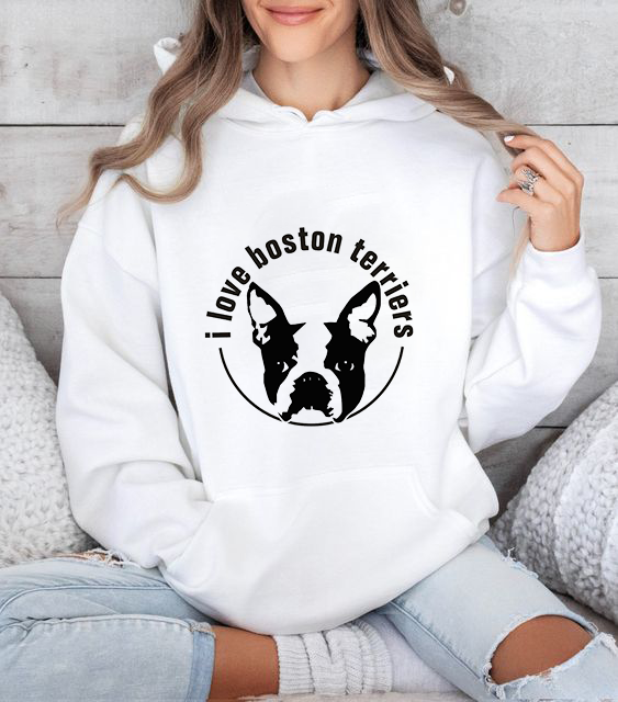 Дамски суитшър I love Boston Terrier