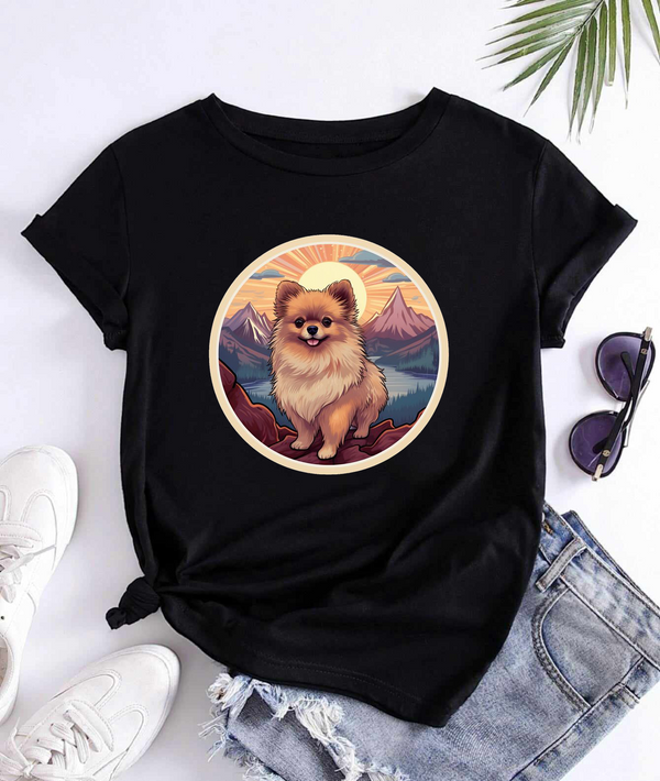 Дамска тениска Pomeranian Nature DTF