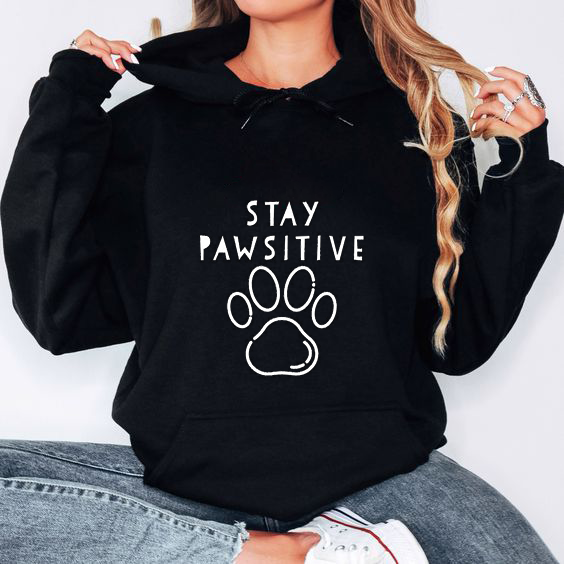 Дамски суитшър Stay pawsitive DTF