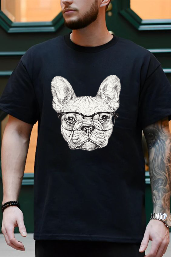 Мъжка тениска Frenchie Hipster DTF