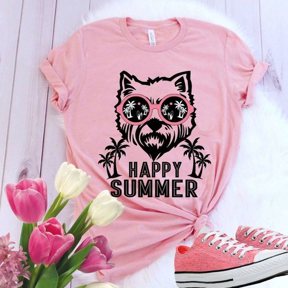 Дамска тениска Happy Summer Dog DTG