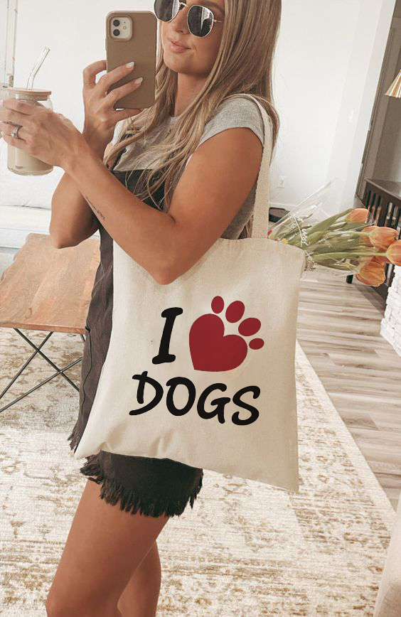 Дамска чанта I love dogs DTF