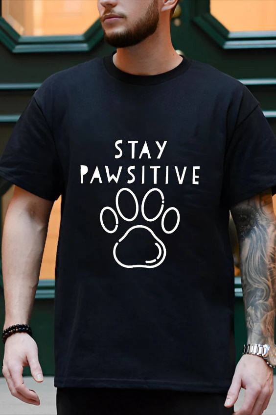 Мъжка тениска Stay pawsitive DTF